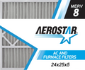 of 24x25x5 8, Carrier Pleated Air Aerostar MERV Filter, 24x25x5, Box Replacement 2