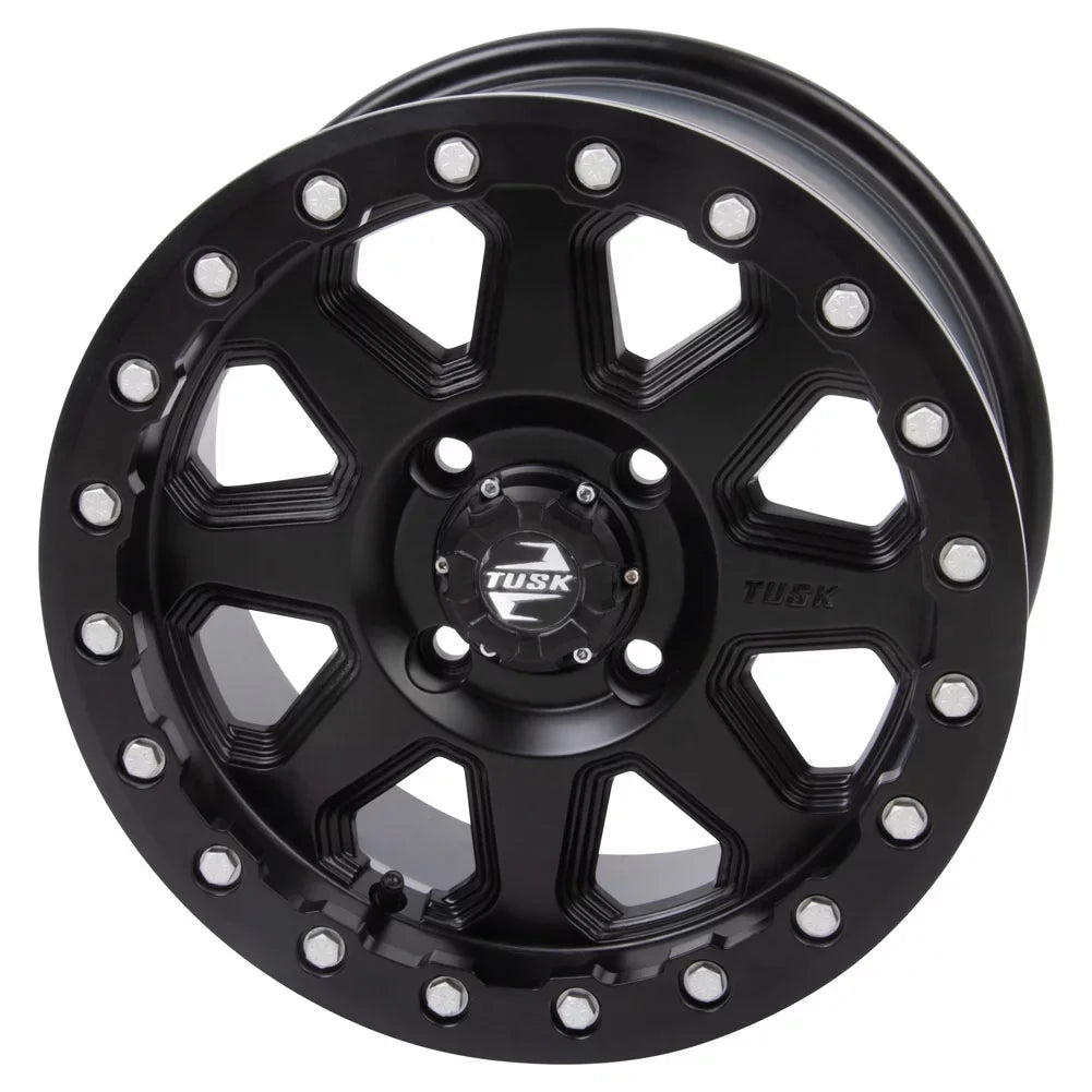 4/137 5.0 2.0 Black Can-Am Wheel 2020-2022 Defender Matte Beadlock + HD10 Pro XT 14x7 Uinta Tusk For