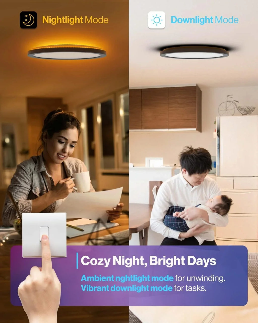 LED Ceiling Smart Home Compatible Mount Bedroom RGB LED Changing Energy Hallway 24W 2500LM Inch Star Light Sunco Kitchen 4 Flush Fixture Light 13 Night Pack Alexa for Google ETL Color Amazon