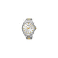 Stainless Seiko Date Watch with Men's Steel Silver Dial