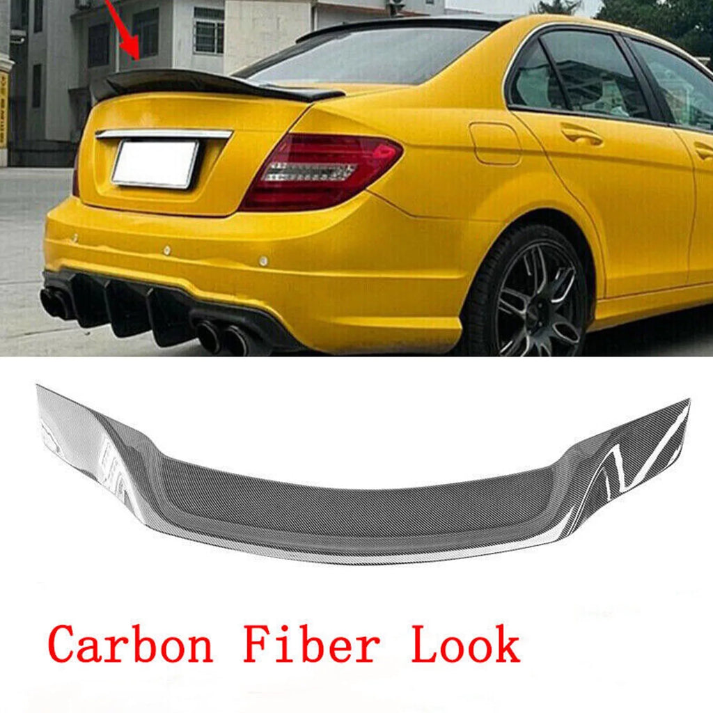 C63 W204 08-14 Wing C250 NINTE Mercedes Style Fiber Carbon Trunk Benz for Rear C300 Spoiler S