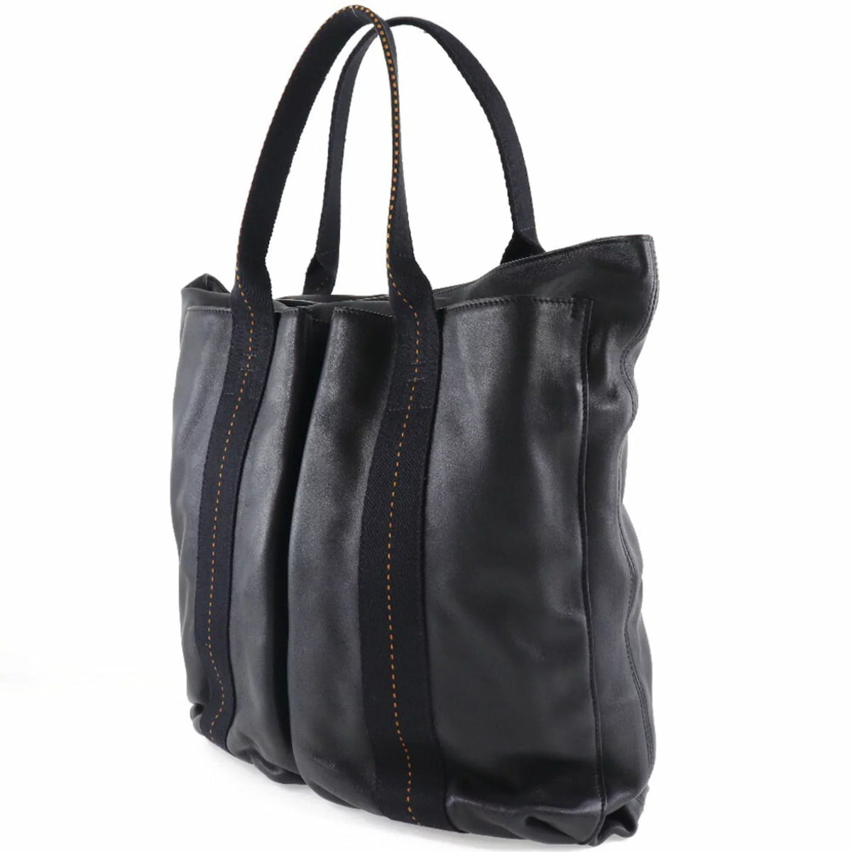 Unisex PM Vertical Bag Voderma Caravan Pre-Owned (Fair) Black Tote Hermes