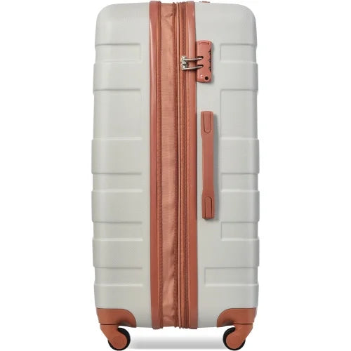 Grey Model Lock Clearance Suitcase Light Wheels 3pcs Luggage Suitcase Durable with Sets TSA sets Expandable Hardshell Brown) and New Spinner Lightweight Luggage 20''24''28''( Hardside ABS