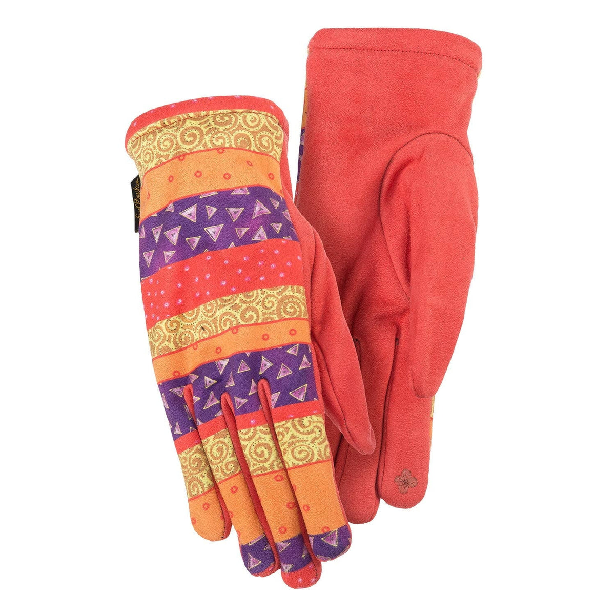 Patchwork Laurel Burch Red Gloves Suede