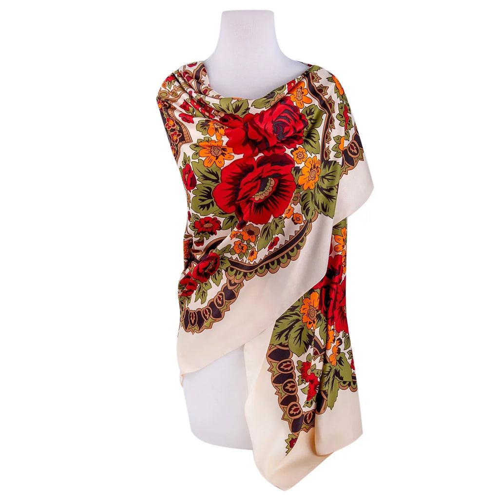 Travel Silk Fashion and Wedding Wrap for Precious Shawl * Scarf for 130 Beige GOODS Shawl Women Tops STP cm) (130 51x51'' Shawl Evening