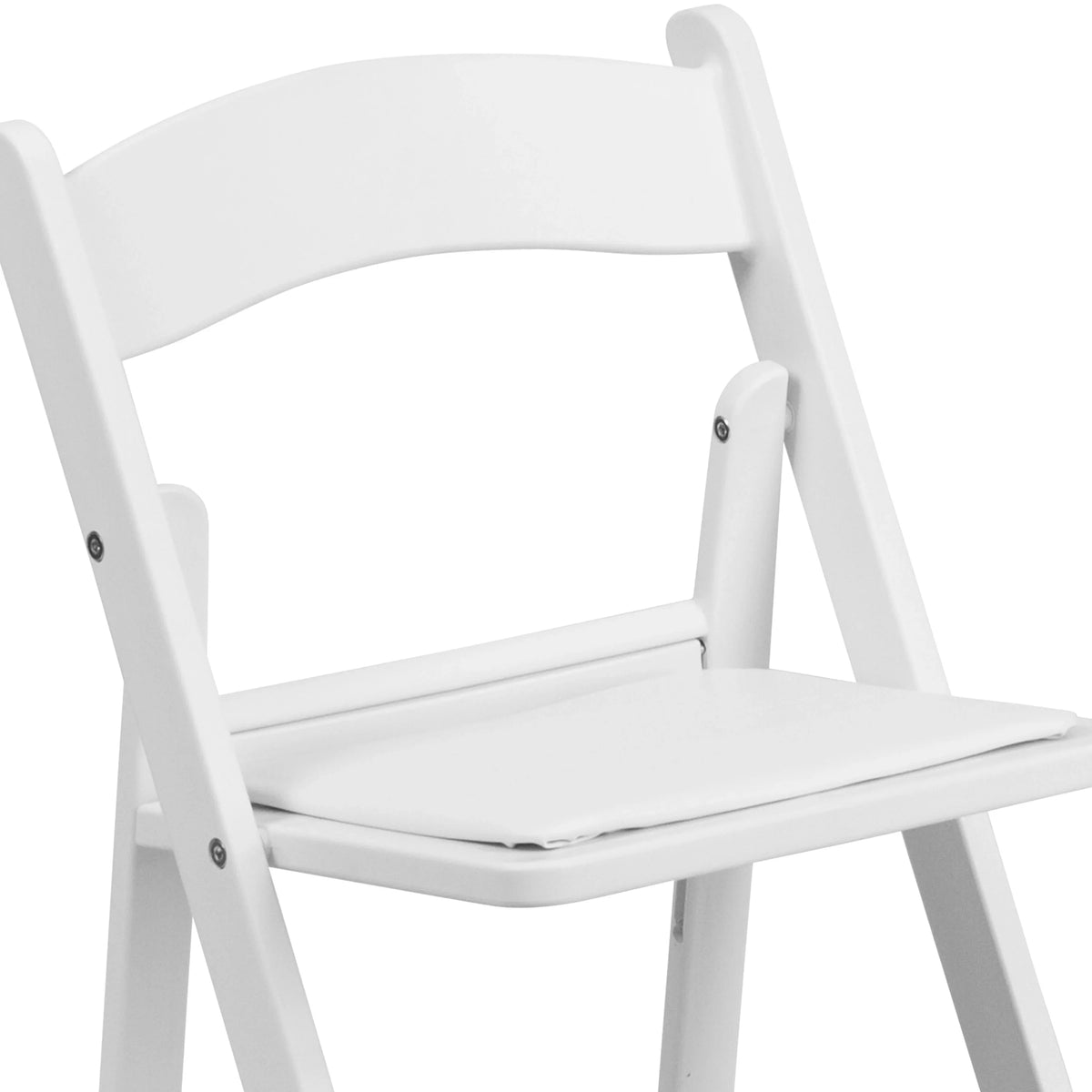 Resin White HERCULES Vinyl Furniture Pack Kids White Folding Flash Padded with Seat Chair 11