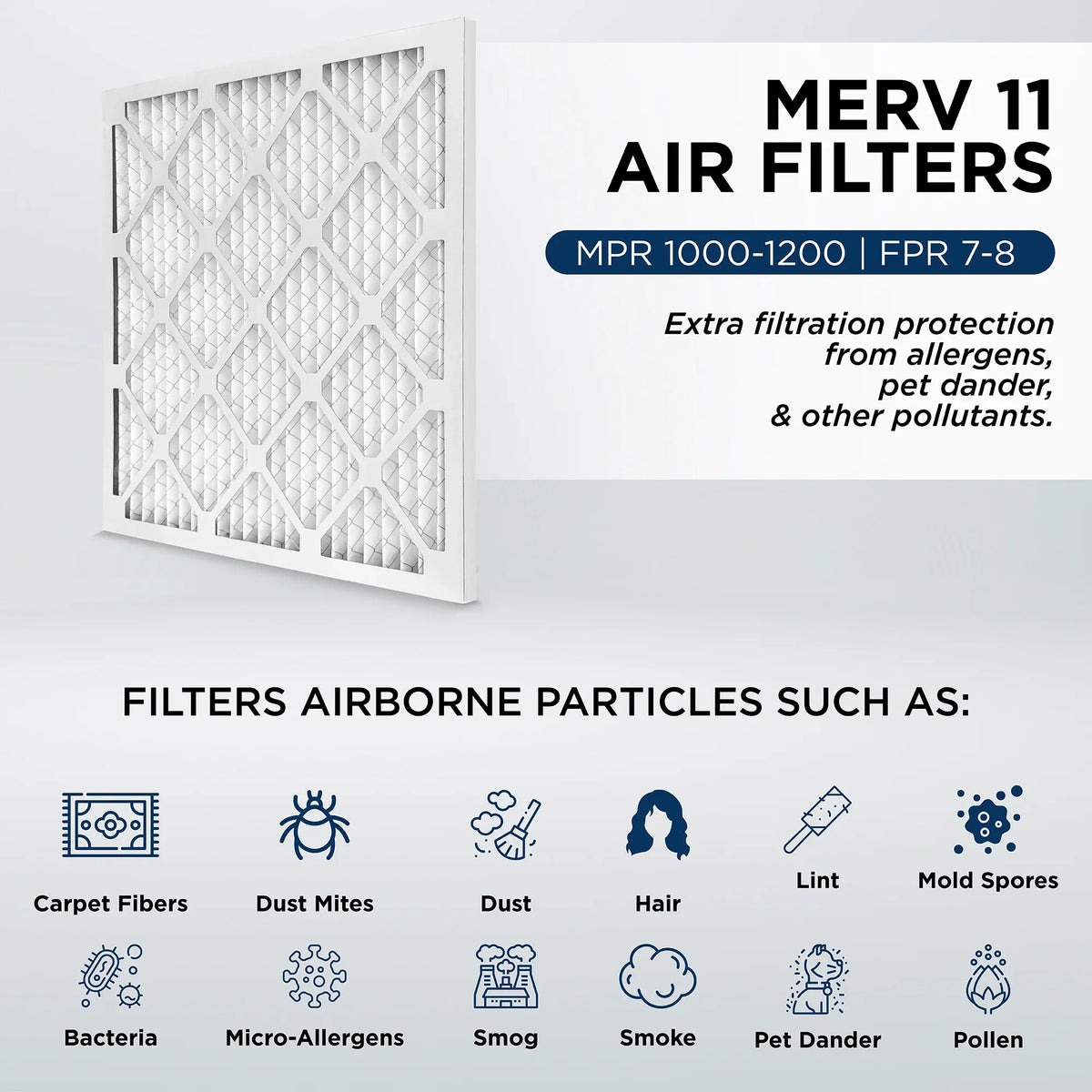 by x 1000 MPR Air 19-1/2 Furnace Pamlico. Case Actual x 23-1/2 Filters 3/4 Pleated of 11, 12. Size: 20x24x1 MERV 1" AC
