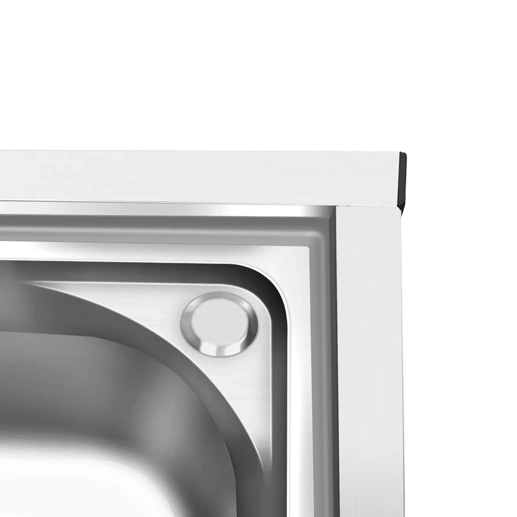 Drainboard w/ Bowls Utility 2 Kitchen Prep Steel Catering Bowl Kitchen w/Faucet Catering Sink Bowl Sink Home Bowls Prep Sink +Shelf Prep Table Catering Kitchen 2 Stainless 304 Commercial Table