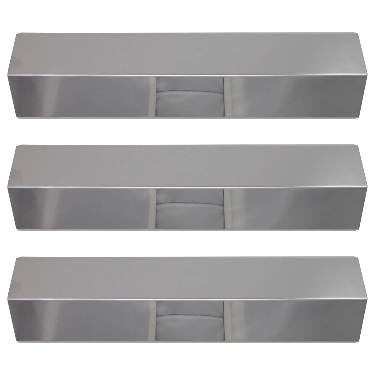 for Bar, Replacement Burner Flavorizer Charmglow Tent - Cover Plate Vaporizer Guard, Parts Tamer, Bar, Grill Compatible BBQ Flame 15" Steel 3-Pack Heat Deflector, Barbeque Shield 810-8410-S Stainless