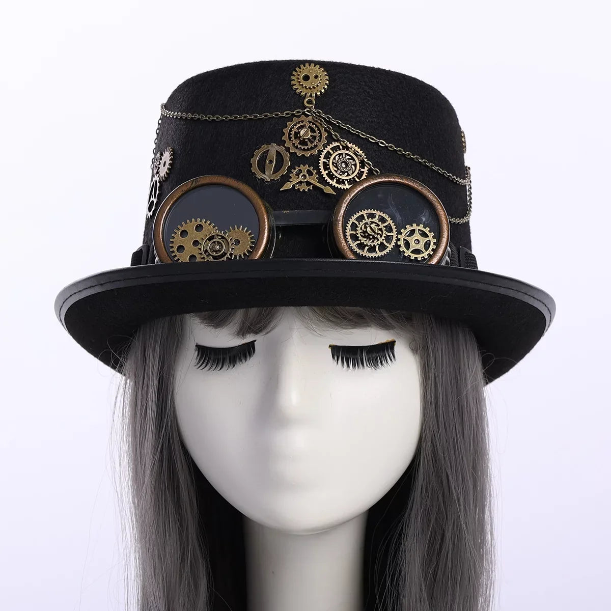 Goggle Hallo with Unisex Hats Hat Gothic Punk Steampunk Top GRACEART