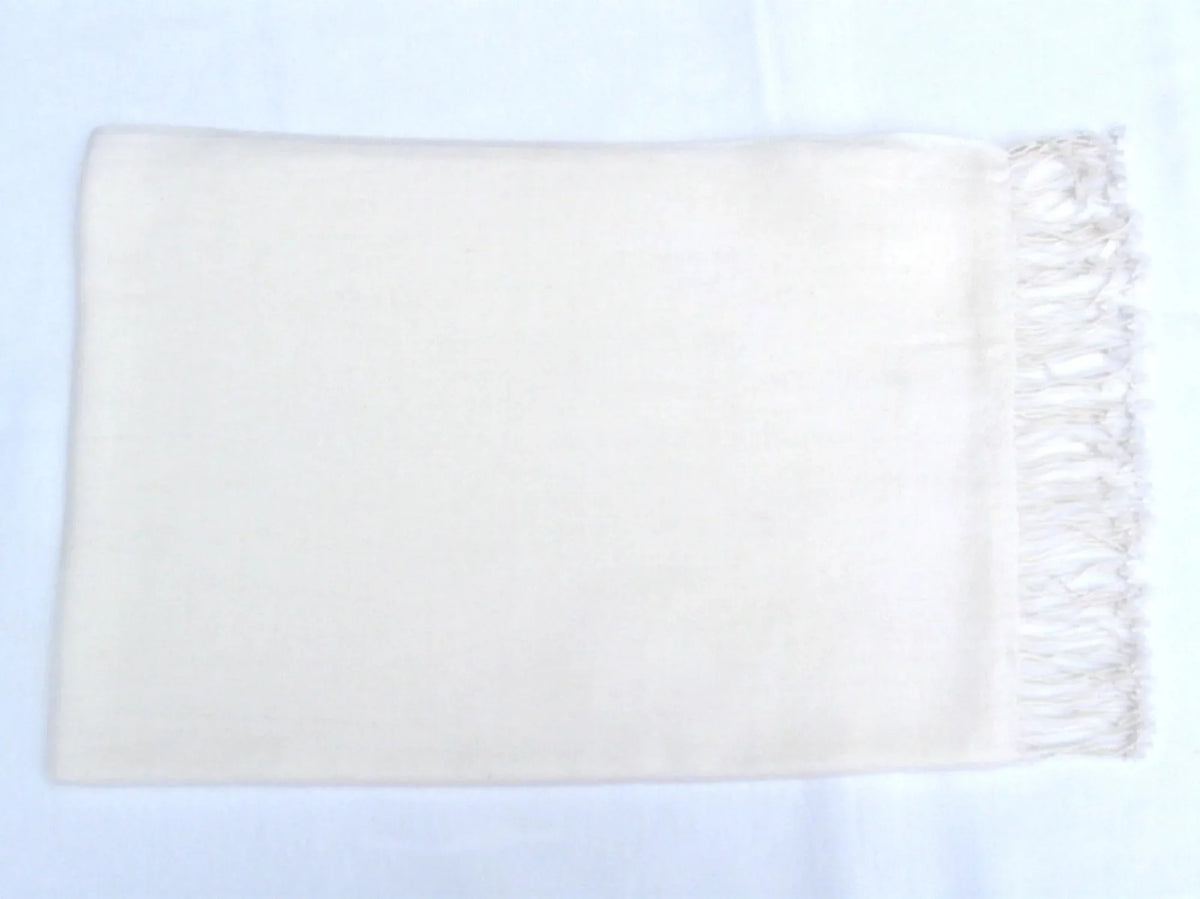 Shawl/Cashmere Scarf/Wool/Silk Shawl/Shawls/Scarf/Scarves/Wrap/Stole/Muffler/Cape/Ruana/Blanket/Throw/Pashmina Regular Shawl) (Cream/Ivory