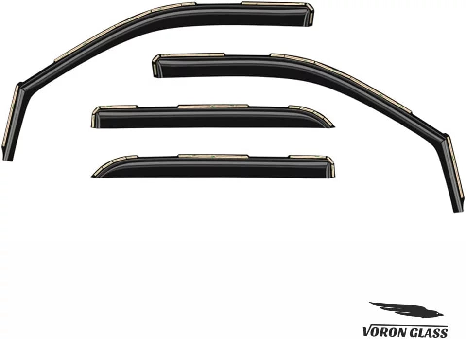 for - Durable Rain Voron 2019-2024 220010v Dodge Pieces Window Window Vent 4 Glass 2500 Deflectors, Guards RAM 3500 Trucks Extra Crew Visors, Cab, in-Channel