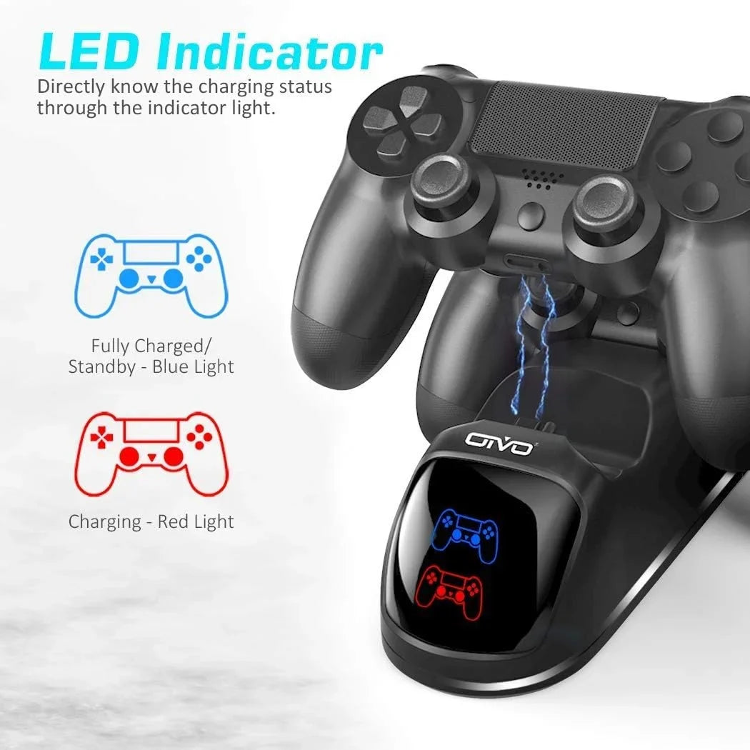 Station, 1.8Hrs OIVO Charging 4 Playstation Charger Controller PS4 Charger 4 Dock Charging Replacement Controller for Dock, Dualshock Station PS4