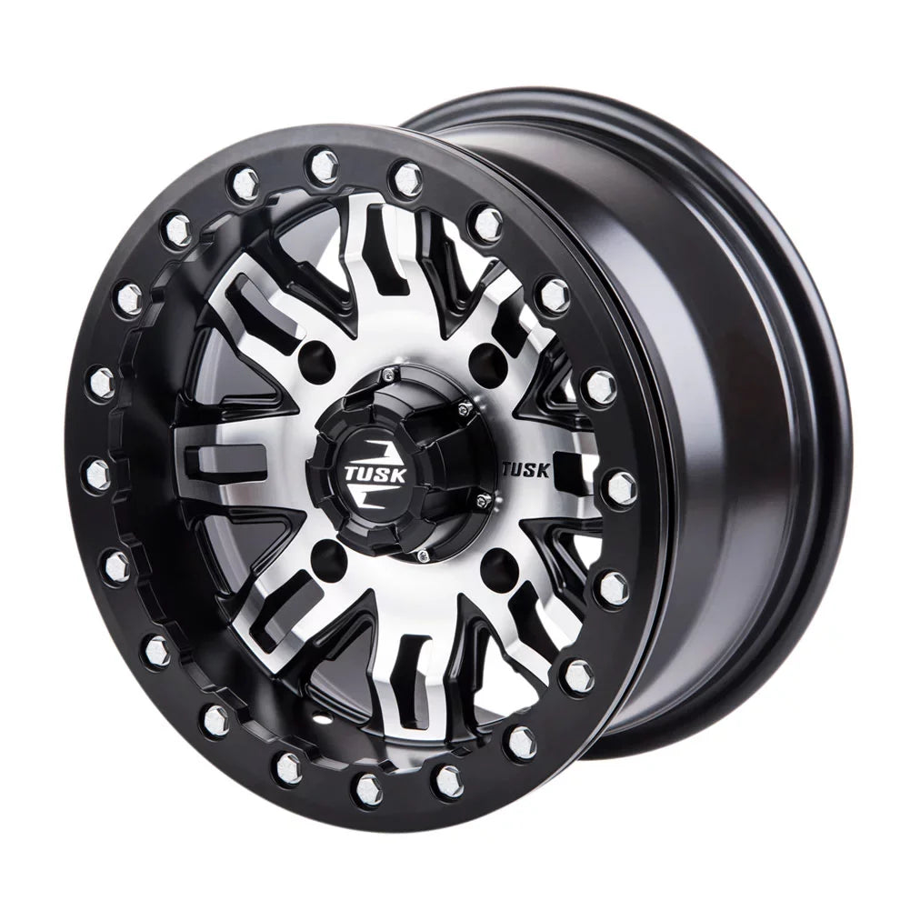 2022 Beadlock Sport Teton 3.0 + For 2 1000 RMAX YAMAHA 14x7 Wheel 4/156 Tusk Machined/Black Wolverine 4.0