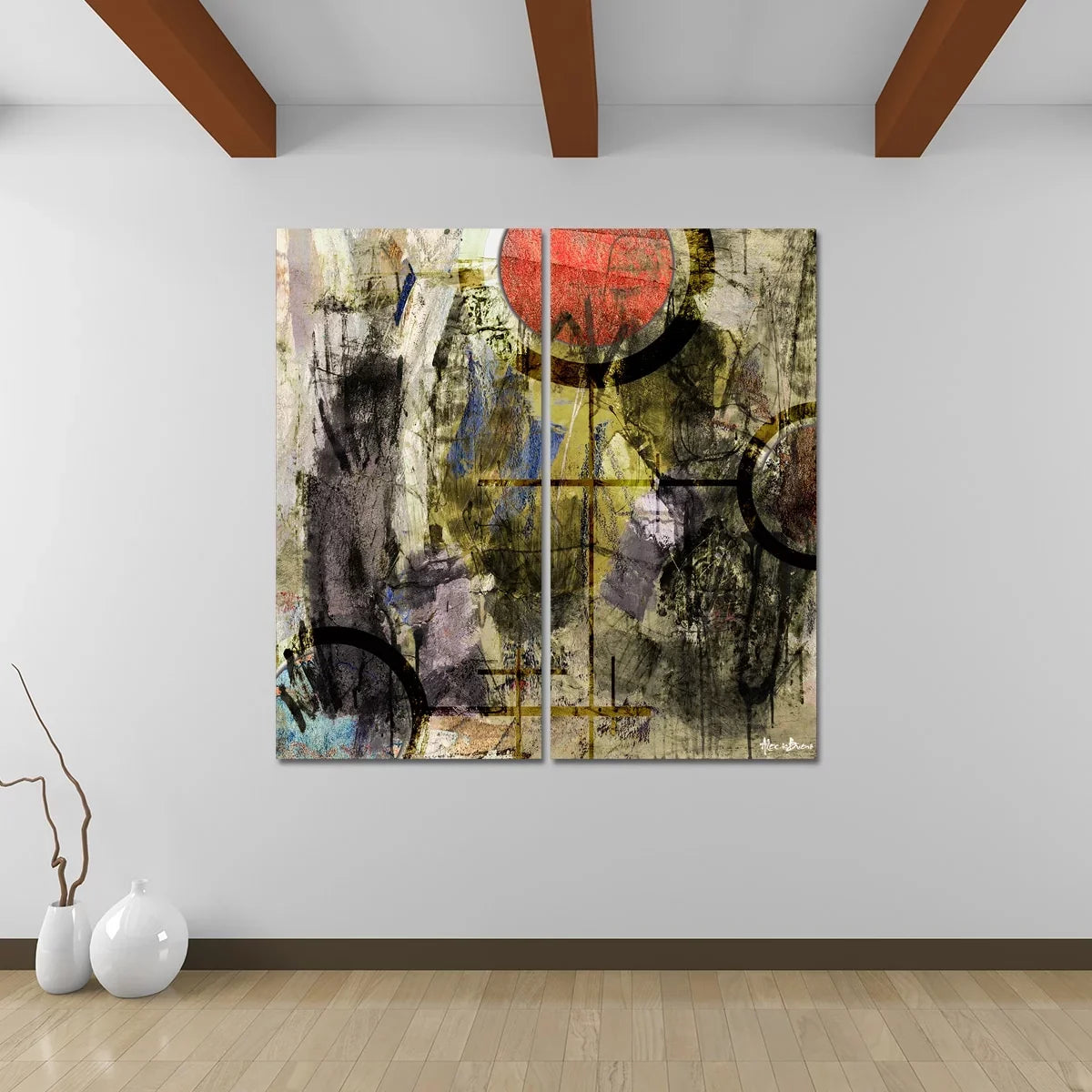 Ready2HangArt Art 'Bueno Set XXXII' 2-Pc Exchange Abstract Canvas