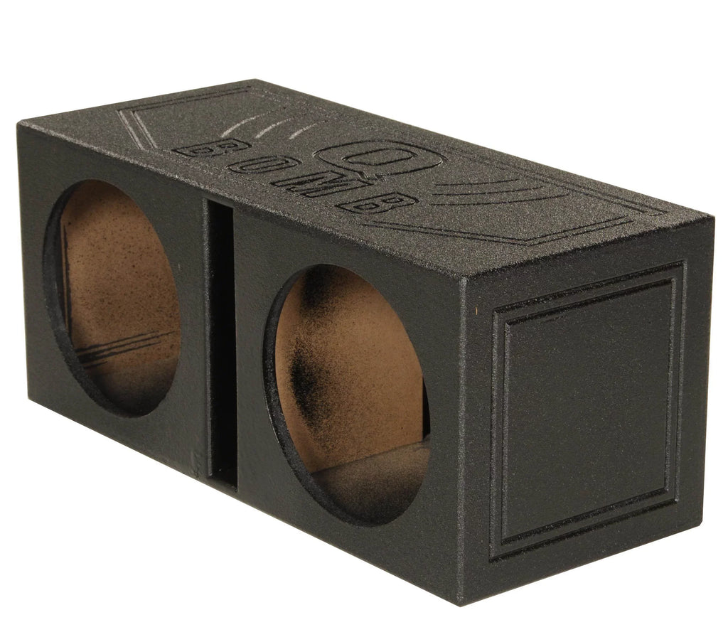 QBOMB15V Subwoofer 15" Port QPower Bedliner Spray Sub w/ Dual Vented Box