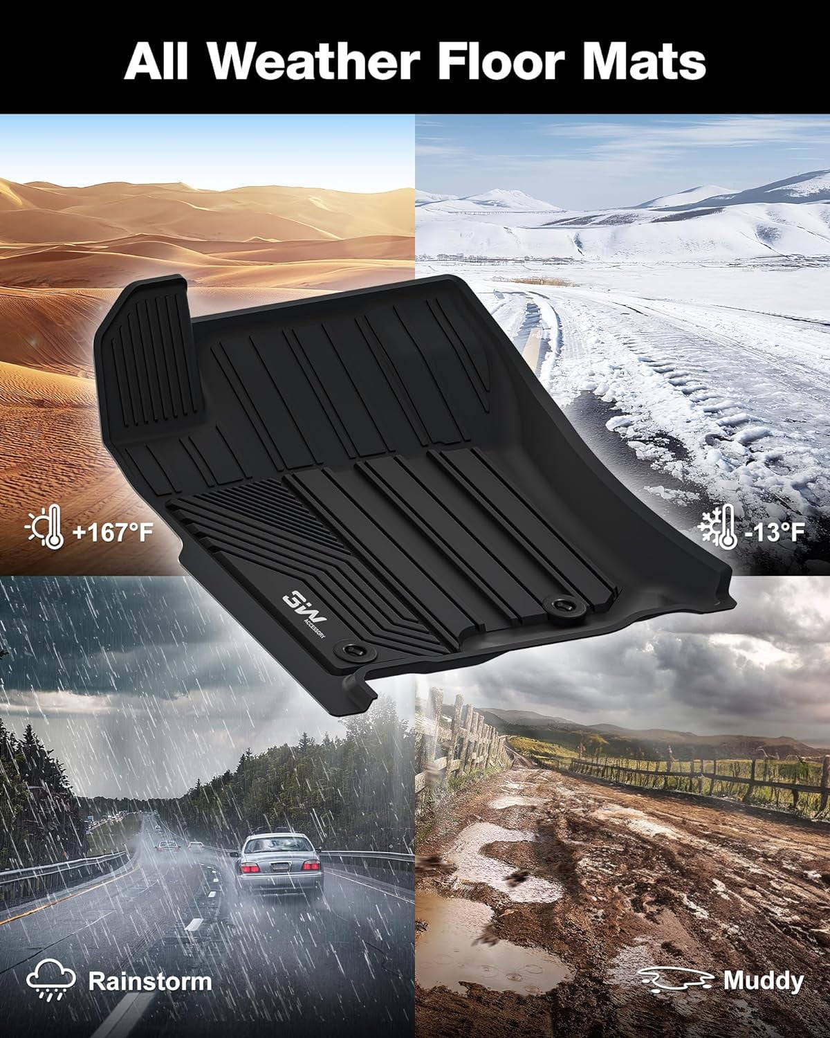 Full Row 4Runner 2014-2022 For 4Runner Mats Liners 3W Seat Fit Cargo Toyota Black 1st & 2013-2024/Lexus Set Mat & GX460 Trunk Car Floor Fit for Mats and GX460) Custom 5 Floor Liner 2nd &