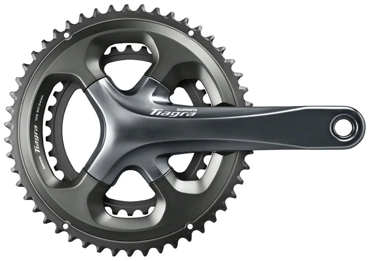 175mm, Shimano BCD, Tiagra 110 Hollowtech Crankset 48/34t, Asymmetric II FC-4700 Interface, - 10-Speed, Spindle Gray