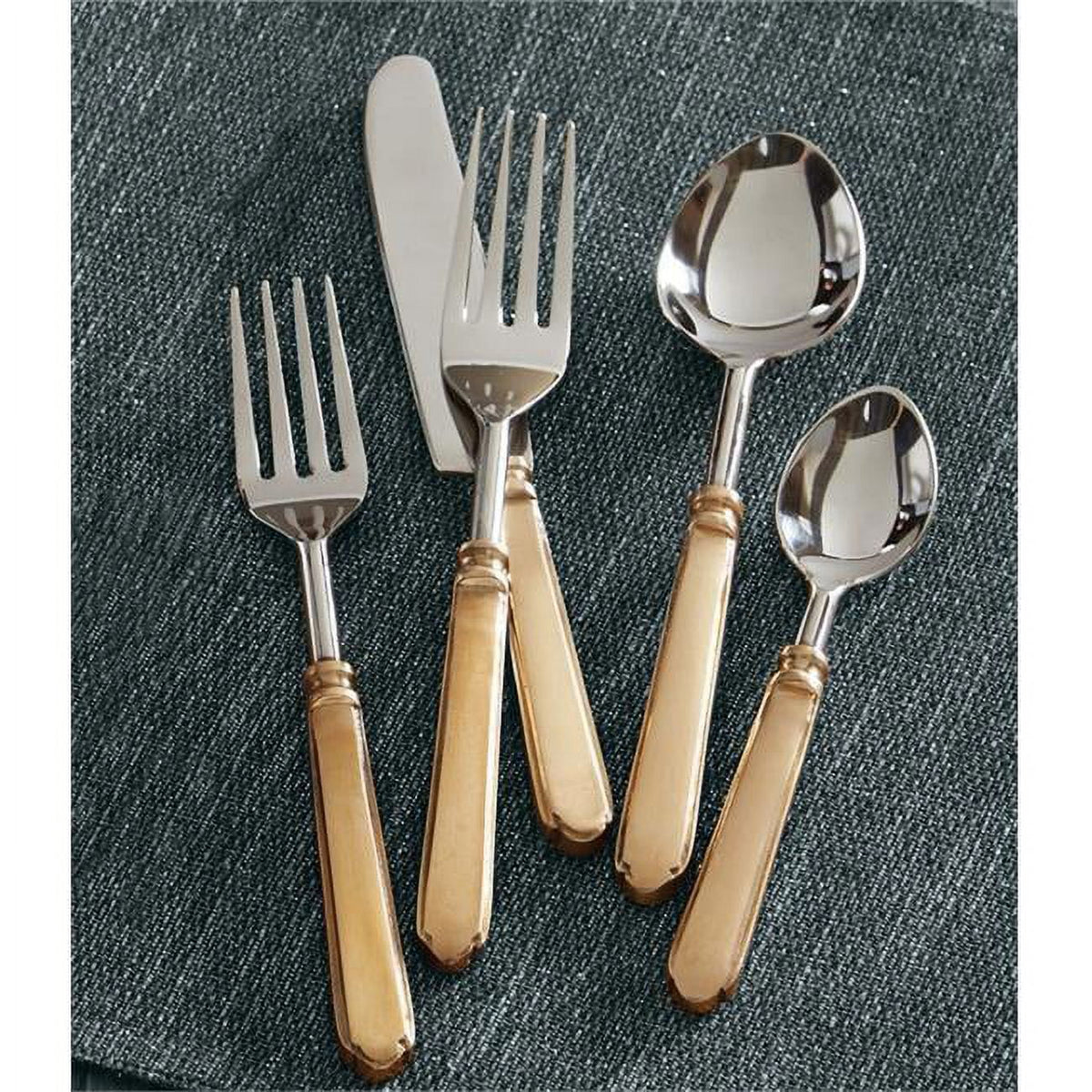 P Pack Flatware of Split Antique Gold 4300-711 Fork, - 4