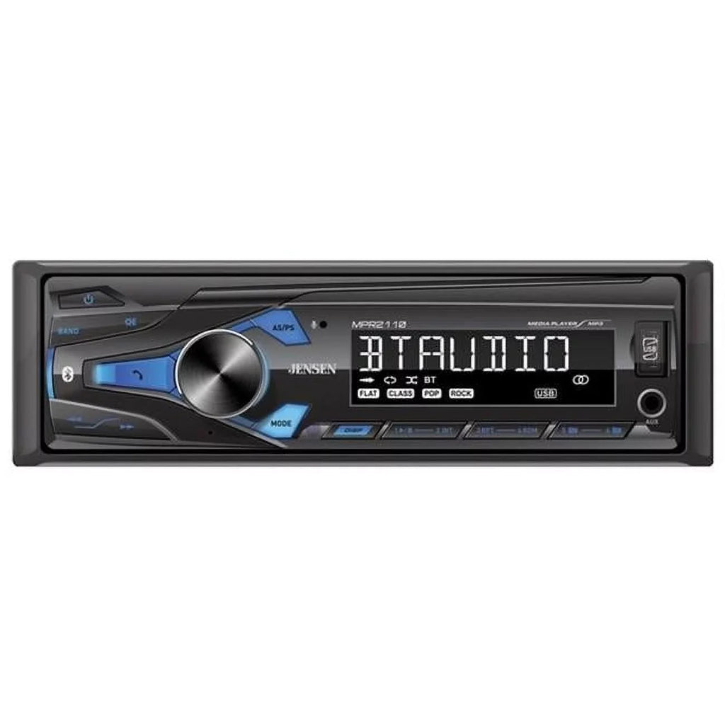 Jensen MP3 Digital MPR2110 Din Car Bluetooth Single USB/AUX Stereo AM/FM