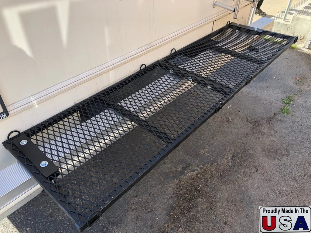 The Rugged Made with RV 20" Steel Finish Bed Rack Duty in USA Bumper x 72" Storage Truck Heavy