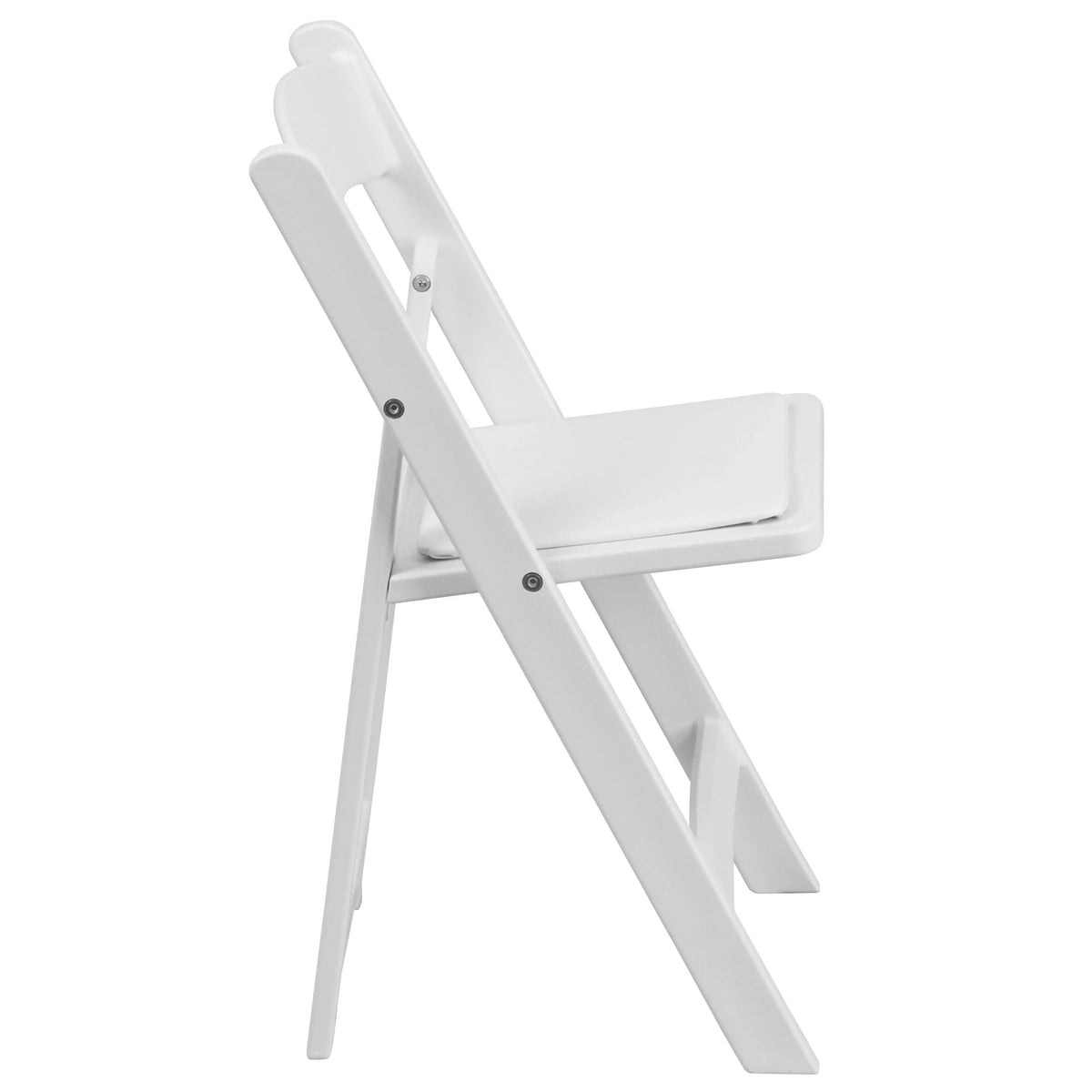 Resin White HERCULES Vinyl Furniture Pack Kids White Folding Flash Padded with Seat Chair 11