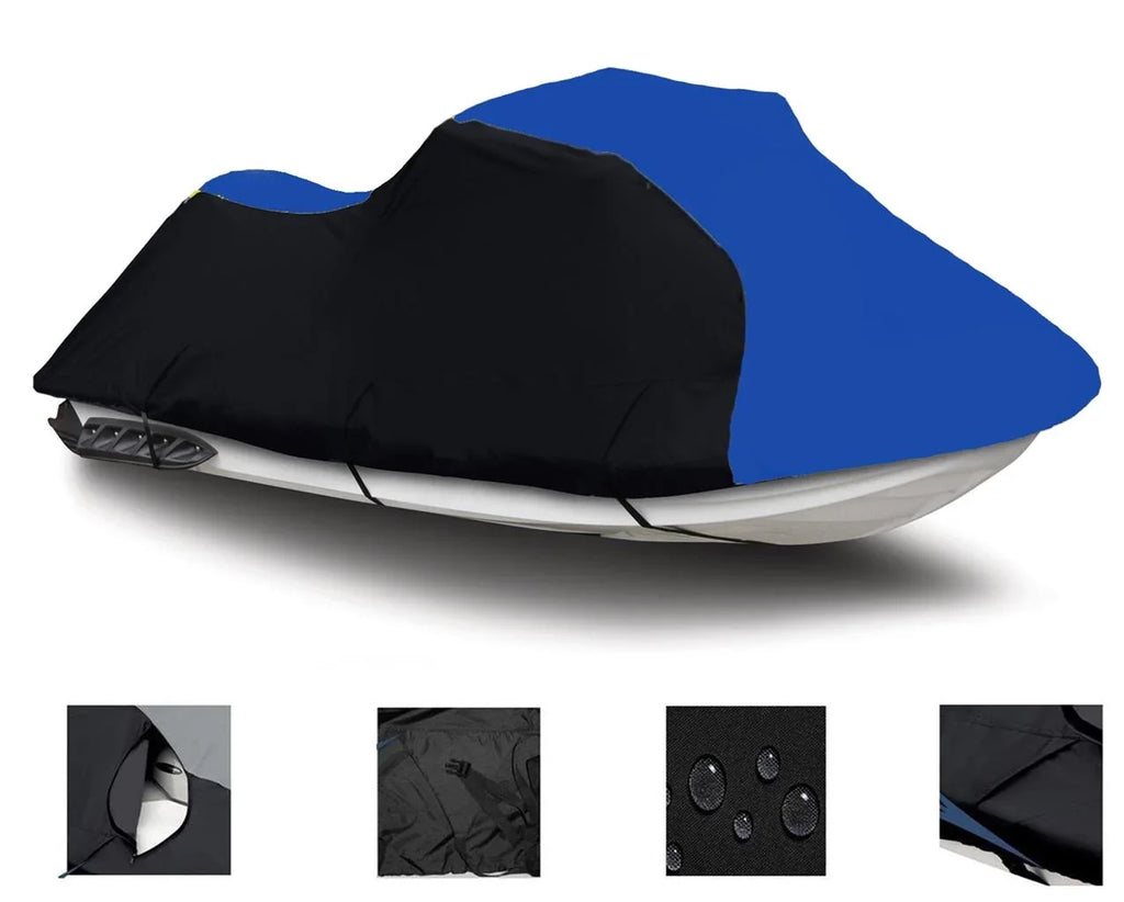 2013 2022 for 260LX 2017 2015 600 BLACK/BLUE HEAVY-DUTY, Jet Cover / 2008 2014 2021 2019 2016 2018 2020 2011-15 2007 2012 Ski 2009 2009-10 / LX 2010 300LX Compatible Kawasaki 2011 ULTRA DENIER