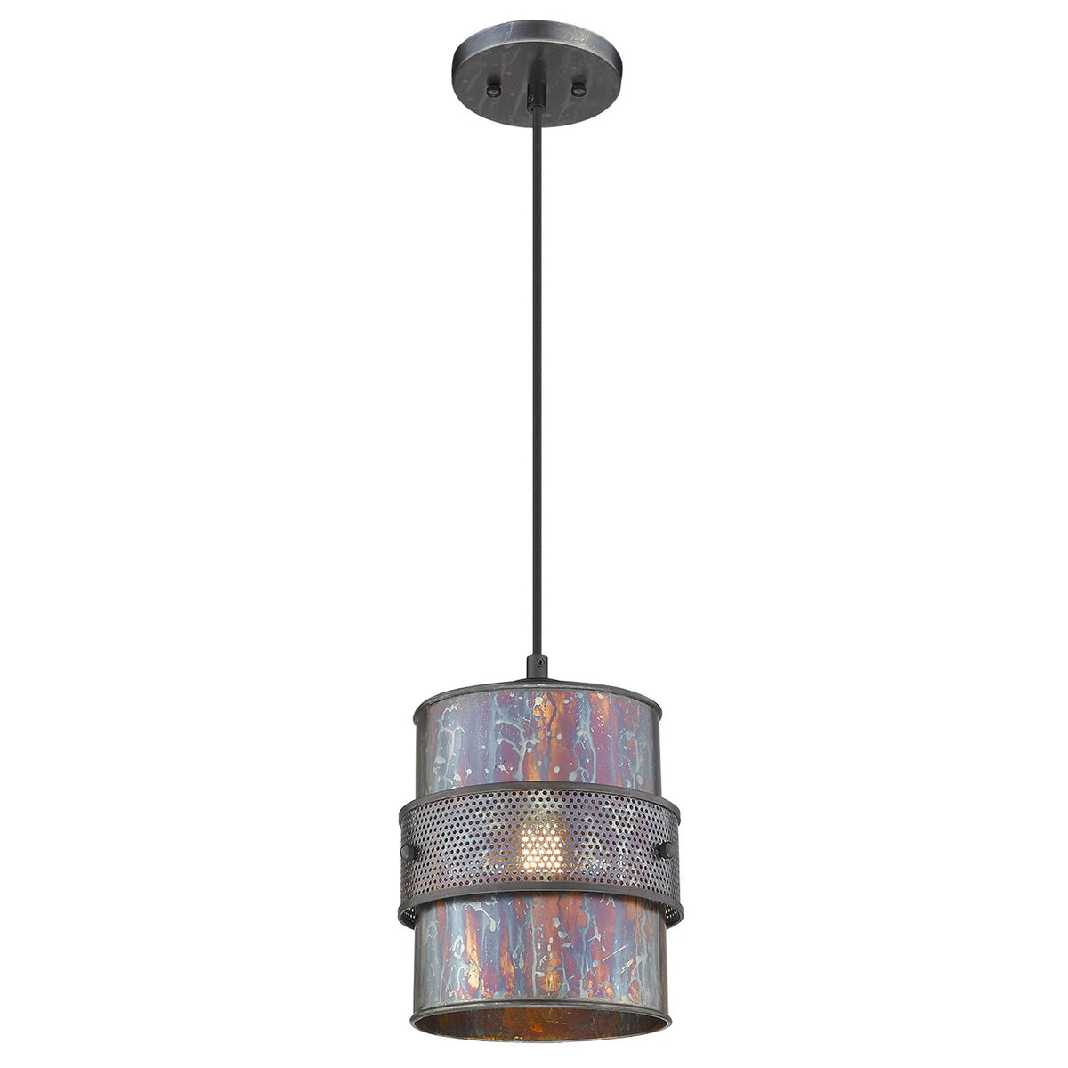 1-Light Pendant in. Ryker x 398260 HomeRoots x 8 Patina 10.75 Bronze 8