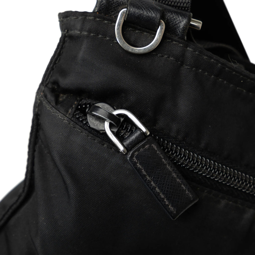 Fabric Bag Crossbody Tessuto Black Unisex Authenticated Pre-Owned Prada Crossbody Nylon (Good)
