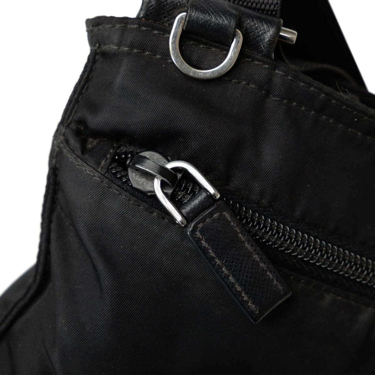 Fabric Bag Crossbody Tessuto Black Unisex Authenticated Pre-Owned Prada Crossbody Nylon (Good)
