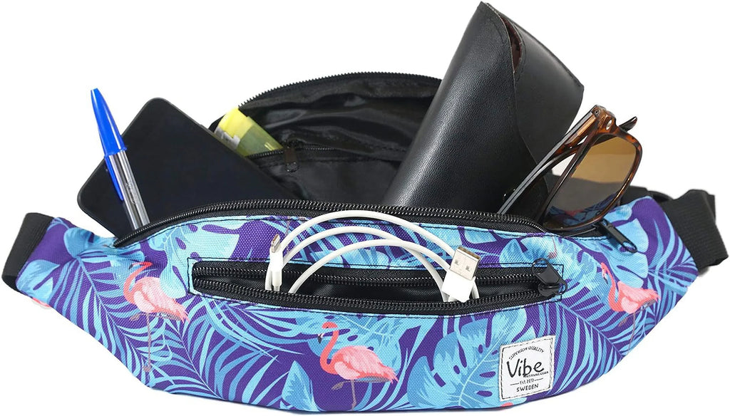 Holographic Fanny Women Men Festival Cute Silver Waist - Bag Hiking Running Vibe - Rave Prints for Black Cycling Festival for Many Pack Gear Gold