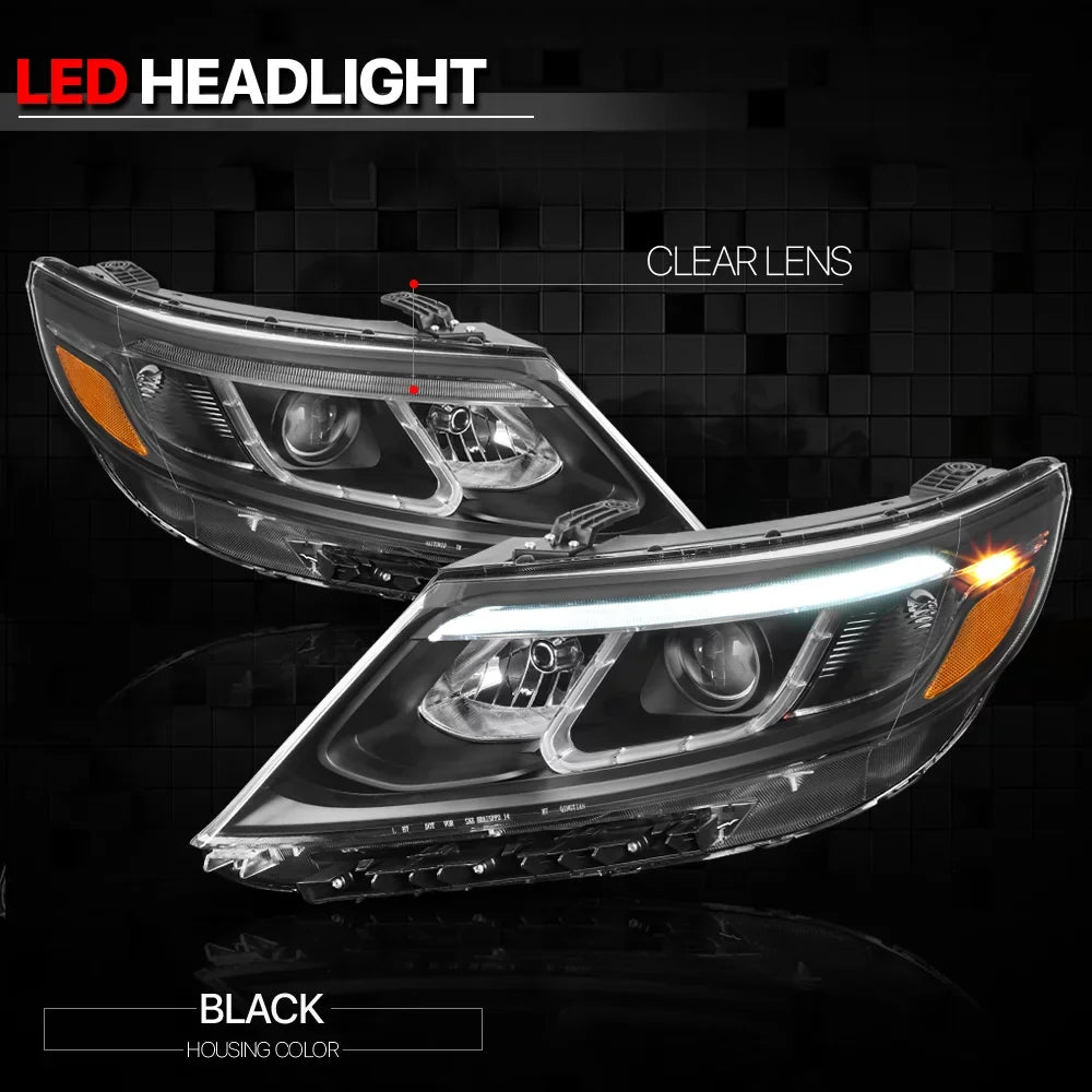 14-15 Kia Sorento for Housing Black Amber EX/SX Reflector Projector Headlight