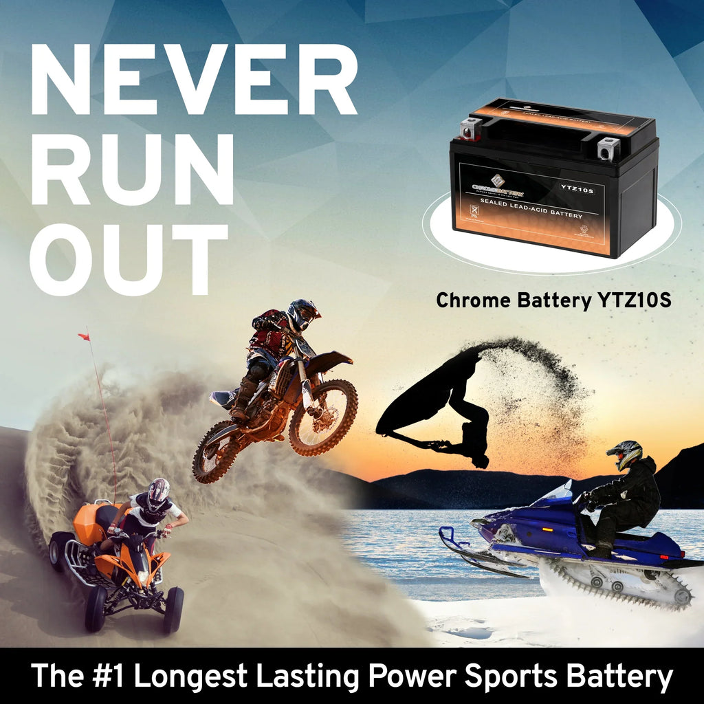 Ah, A Battery Suzuki Motorcycle Battery 190 1000 (2005 Gsx-r1000, 12 (ytz10s Cc 2017) Ytz10s-bs - Volts,8.6 Chrome Cca) for Years