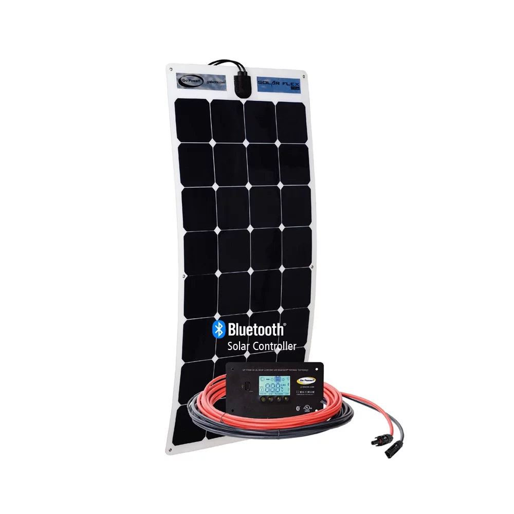 Amp with PWM Controller Solar 30 Solar Power! Kit Go Crystalline 100W Flexible Mono (GP-FLEX-100)