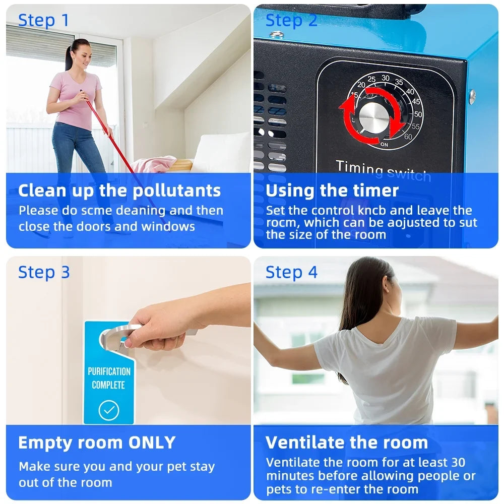 Room Ozone with Glossy Smoke, Ozone Steel Dust Pollutants 41dB Machine Finish - & Eliminate Kydely Powerful