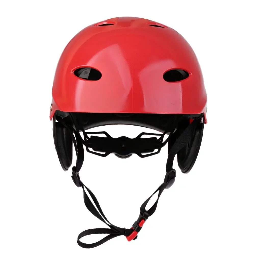 Helmet Water Impact Sports Head for Surfing Wakeboard Kayak Hard - Red Canoe Cap Sports Tow