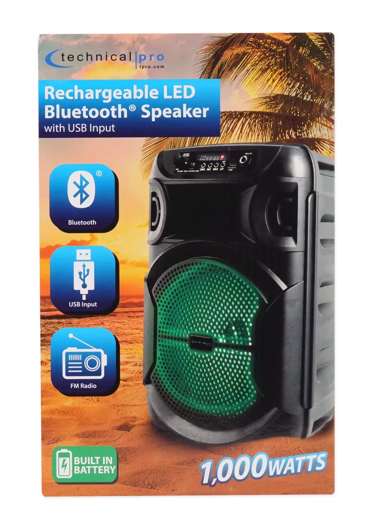 Speakers Wireless BOOM8 w/Bluetooth Portable Pro (2) 8" Technical TWS Party LED