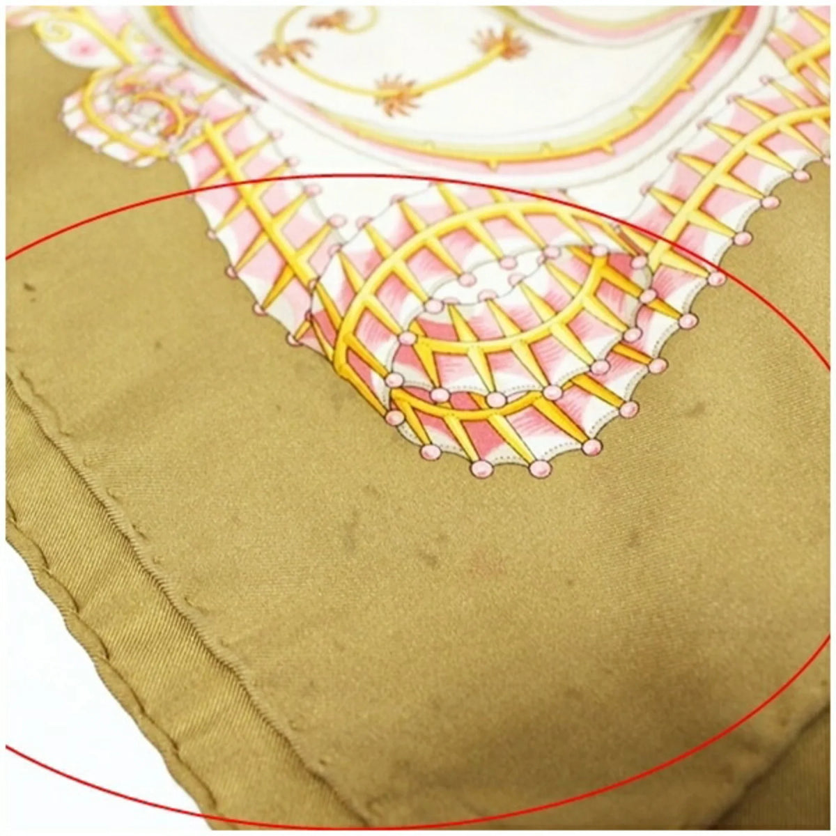 Ferragamo Salvatore Pre-Owned Scarf Muffler Pattern (Good) Beige Silk FERRAGAMO Fish Women's SALVATORE