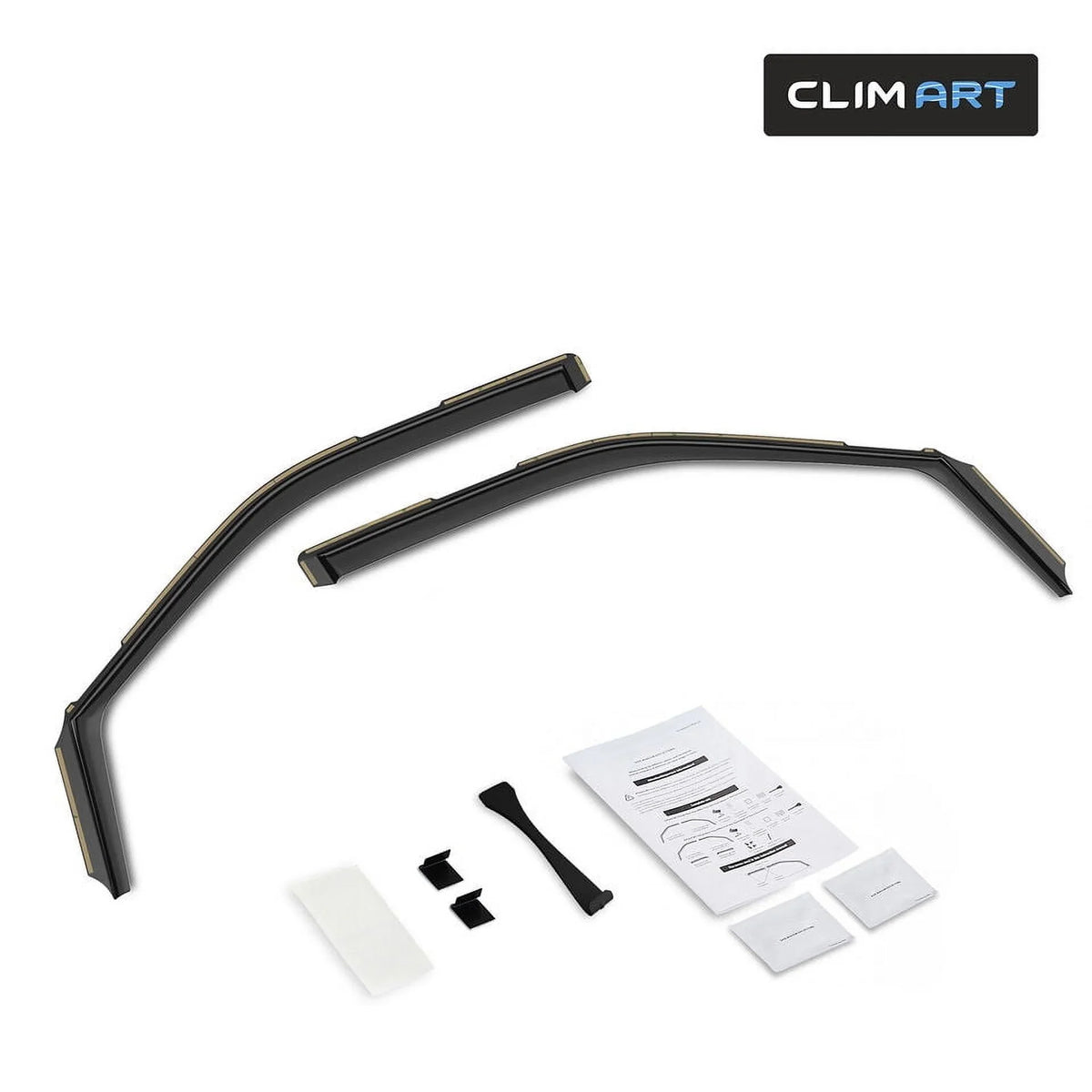 Window Dark Visors, Smoke Rain Truck Deflectors, Cab, Original 315008LP for 2 Incredibly ART Deflector, F150 2015-2020 Window Regular Accessories, Vent Durable in-Channel Guards pcs- CLIM Ford Vent