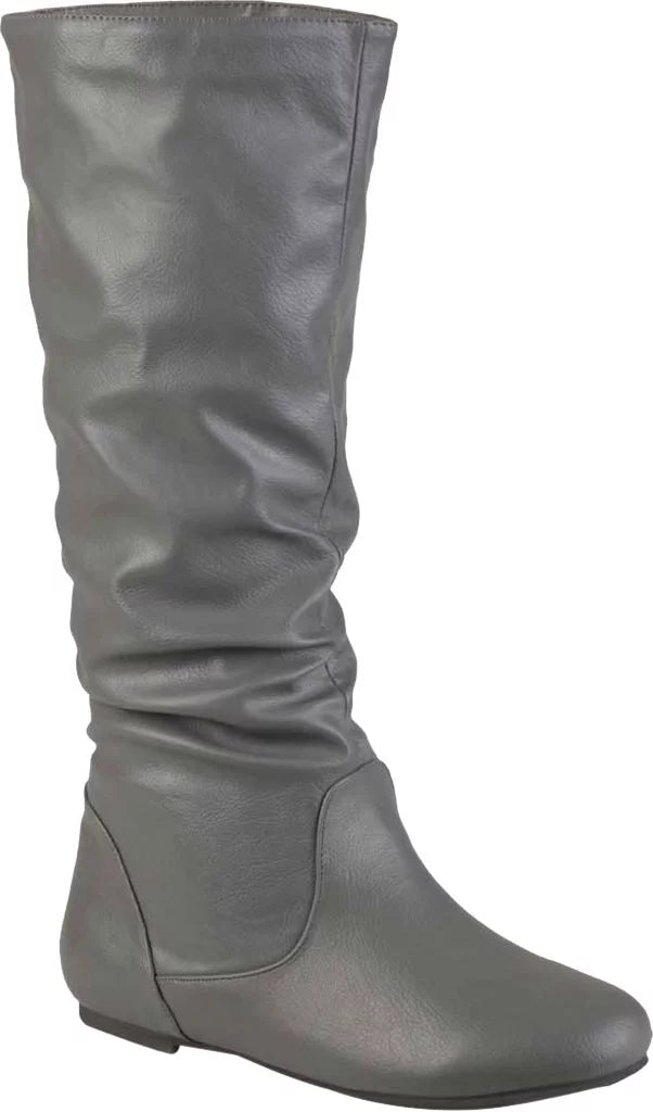 M Wide Faux Journee Extra Calf Grey Collection Knee Women's Slouch Boot Leather High Jayne 7.5