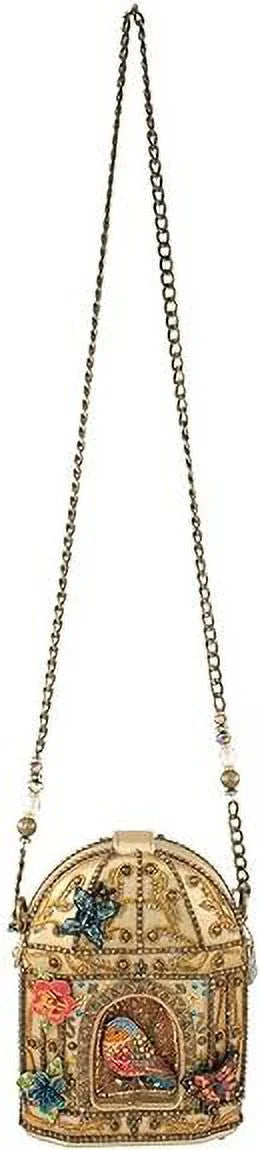Beaded Be Cagey Multi Mary Frances Crossbody Birdcage Handbag, Don't