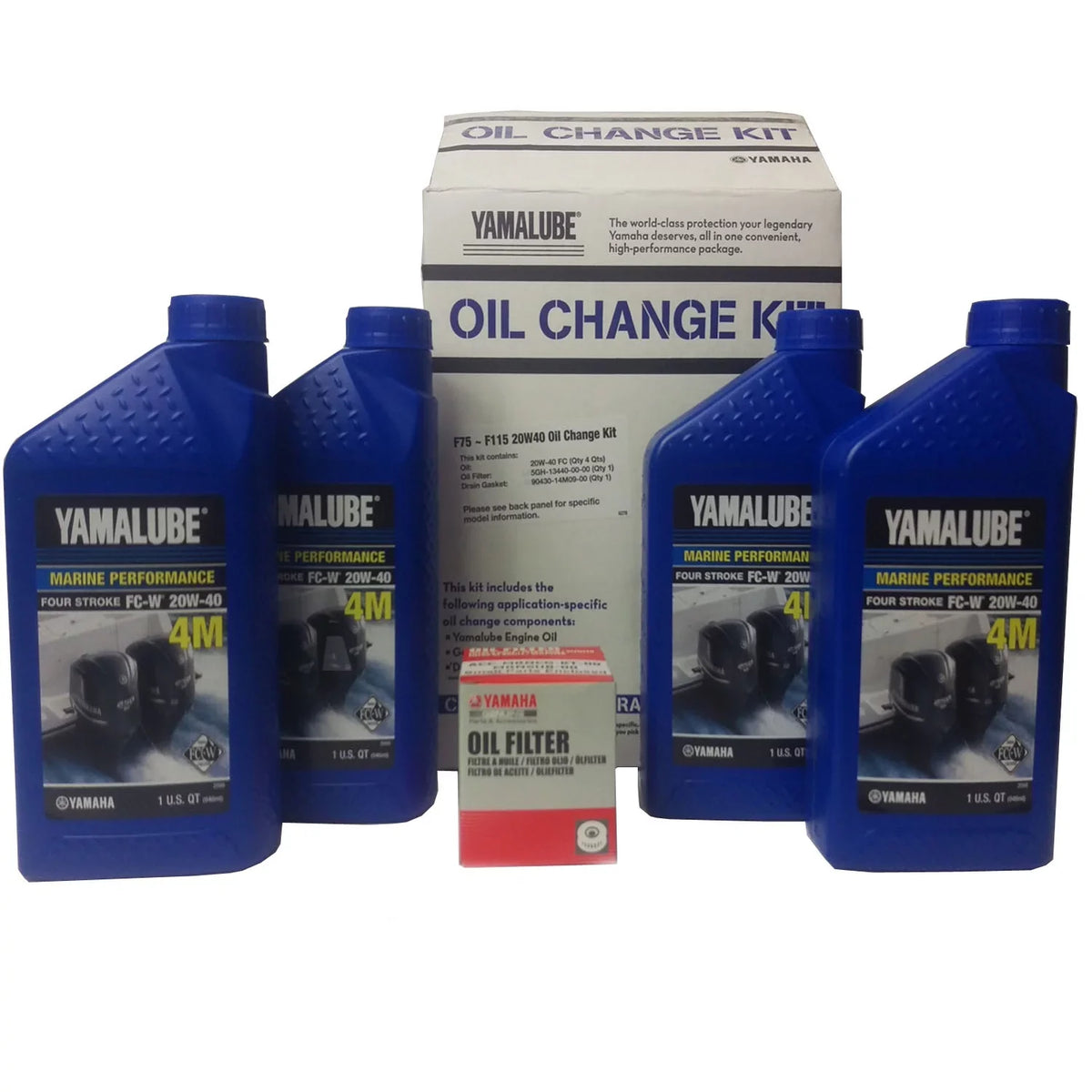Oil F75-F115, Yamaha Kit Change,Filter Outboard LUB-MRNMD-KT-21 New Service OEM