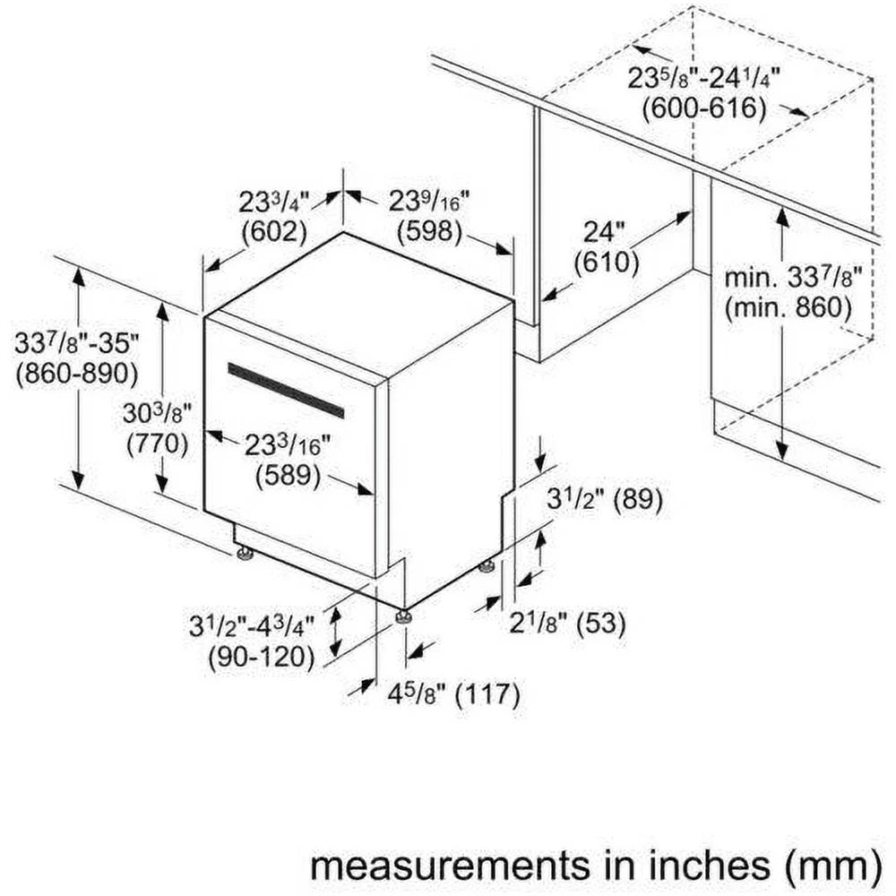300 Series dBA SHMV63W53N Bosch Stainless 44 Dishwasher