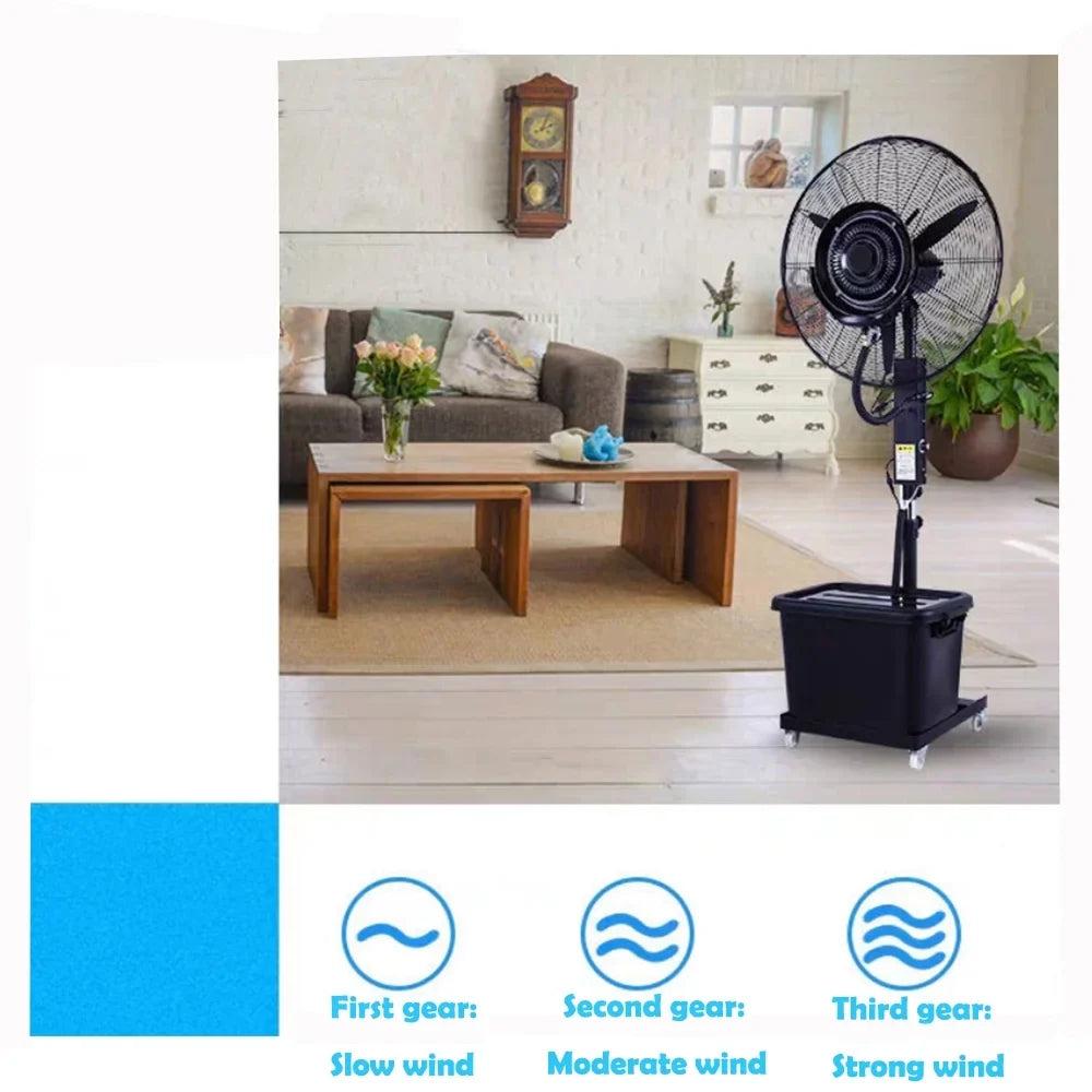 Fan Cooling Mist with Spray 42L Fan INTSUPERMAI Tank Humidifier Water Electric Industrial