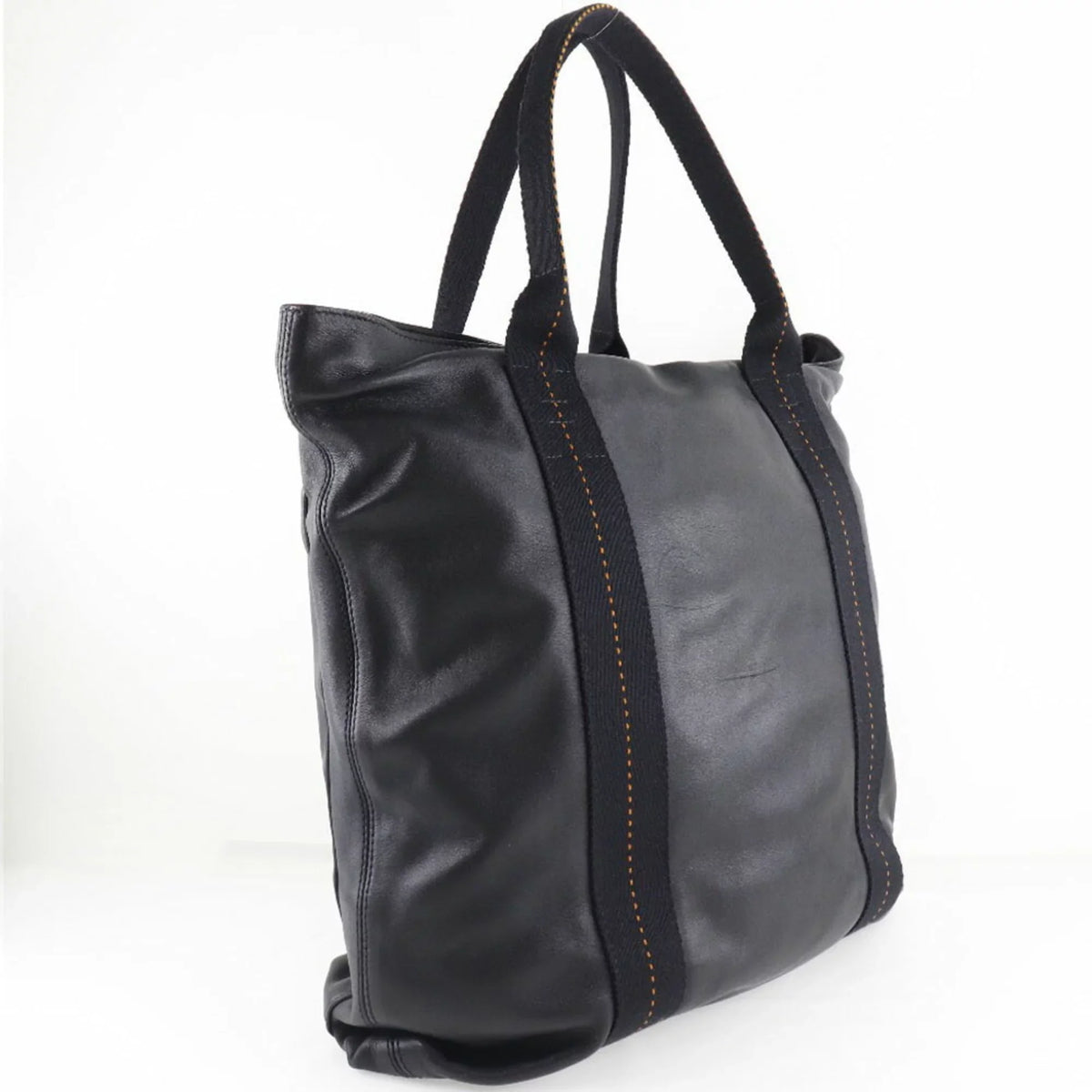 Unisex PM Vertical Bag Voderma Caravan Pre-Owned (Fair) Black Tote Hermes