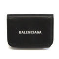 (Good) Men,Women 593813 Wallet Balenciaga Cache (tri-fold) Pre-Owned Black Mini Leather