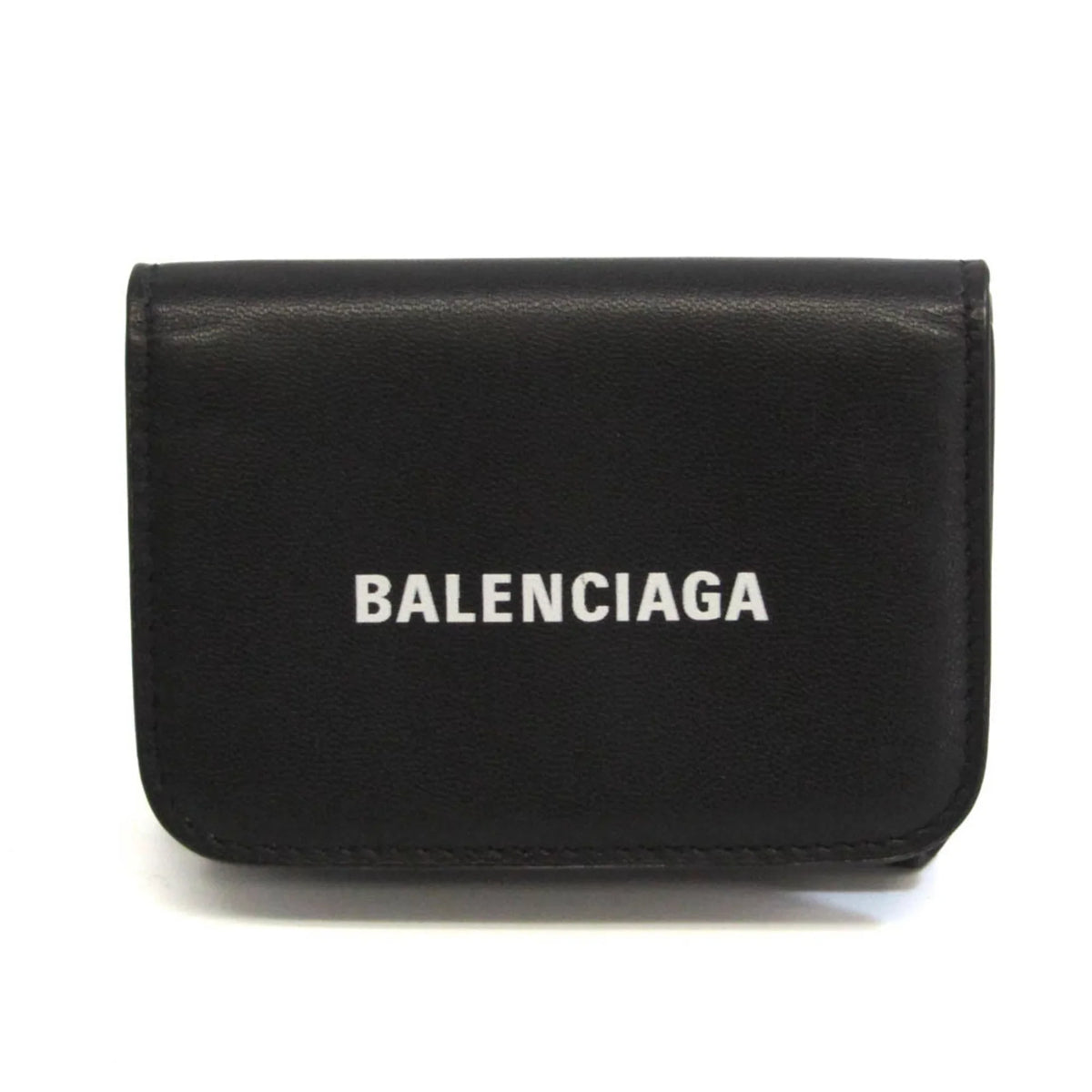 (Good) Men,Women 593813 Wallet Balenciaga Cache (tri-fold) Pre-Owned Black Mini Leather