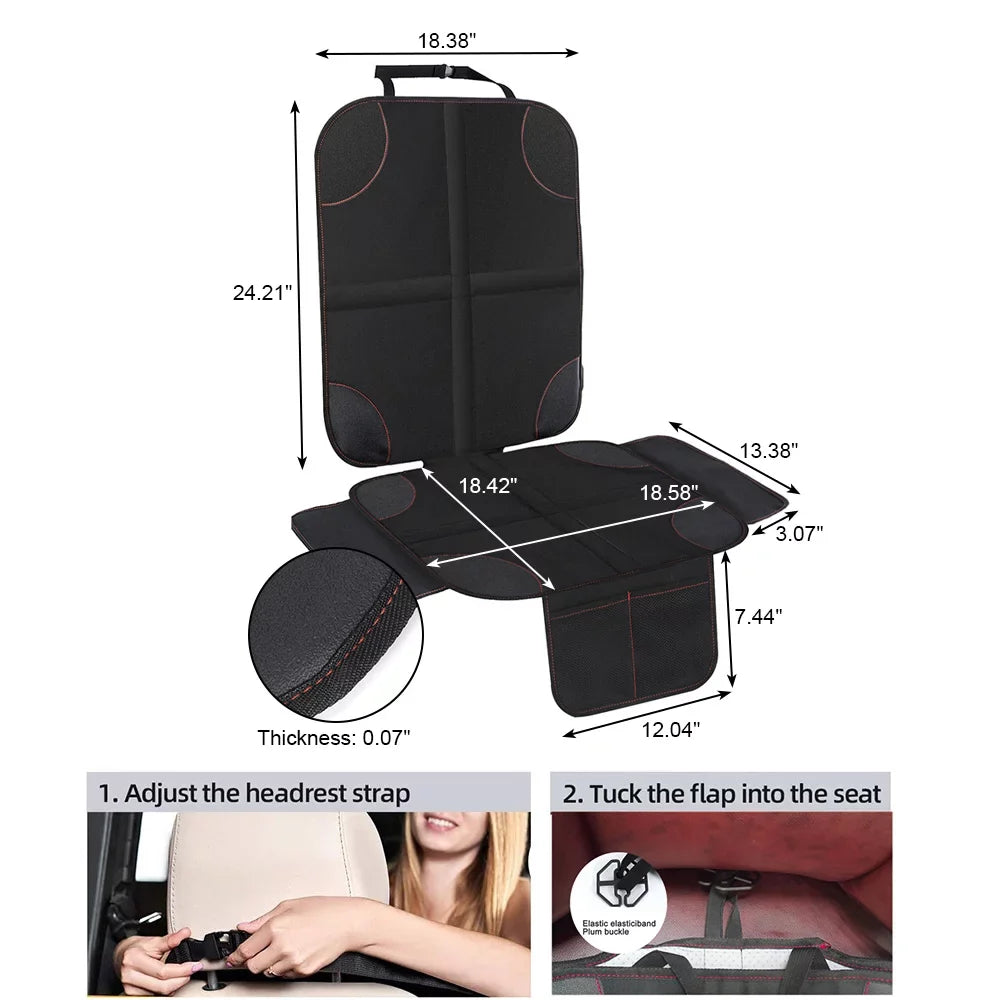Protector for and Car Seats 2Pack Padding Backing Seat and Child Pet Mesh Thickest Protect Pockets with Baby Non-Slip