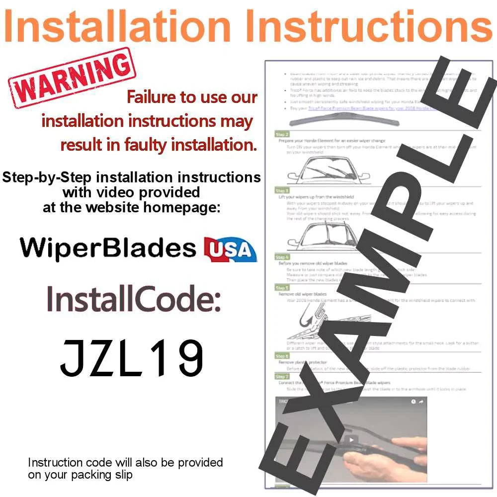 Wiper 2019 Wipers Beam Cadillac XT4 3) (Set of Blade w/Rear