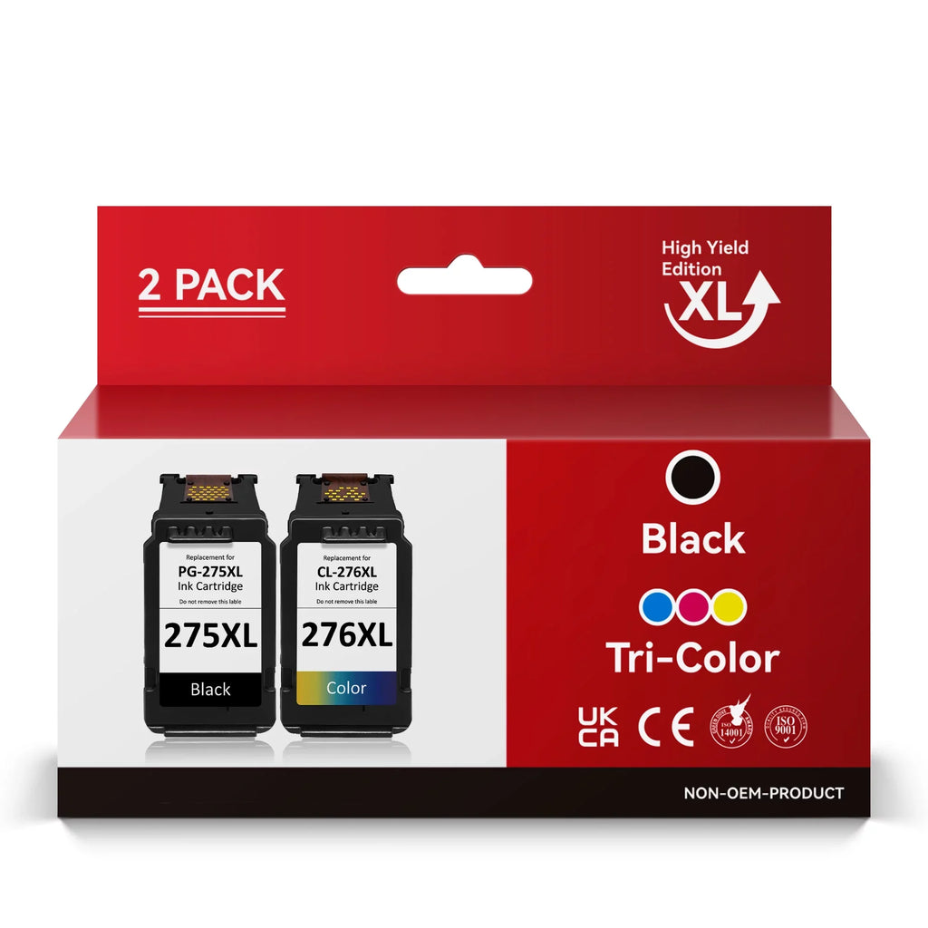 PG-275XL TS3522 compatible XL (Black TR4700 TS3520 for Cartridge Ink 275 Canon XL CL PG PIXMA 2 TR4722 Printer TS3500 CL-276XL Pack) Tri-Color, High 276 and TR4720 Yield Replacement